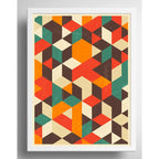 Cuadro Geometrico Abstracto Escandinavo Moderno Decoracion