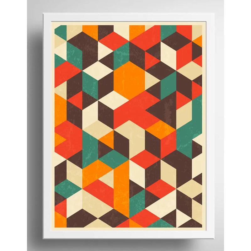 Cuadro Geometrico Abstracto Escandinavo Moderno Decoracion