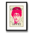 Cuadro Chica Geek Pop Art Decoracion Con Paspartú Marco Negro