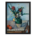 Cuadro Dormitorio Living Paul Cézanne El Jarrón De Tulipanes Marco Negro