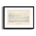 Cuadro Kamisaka Sekka Tonos Beige Nautico 53x43cm Paspartú Marco Negro