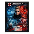 Cuadro Resident Evil Albert Wesker Umbrella Virus Zombies Marco Negro
