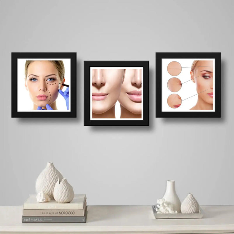 Set 3 Cuadros Estetica Plastica Clinica Decoración Salon