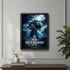 Cuadro Space Marine Espacial Videojuego B4 Decorar Game Room Marco Negro