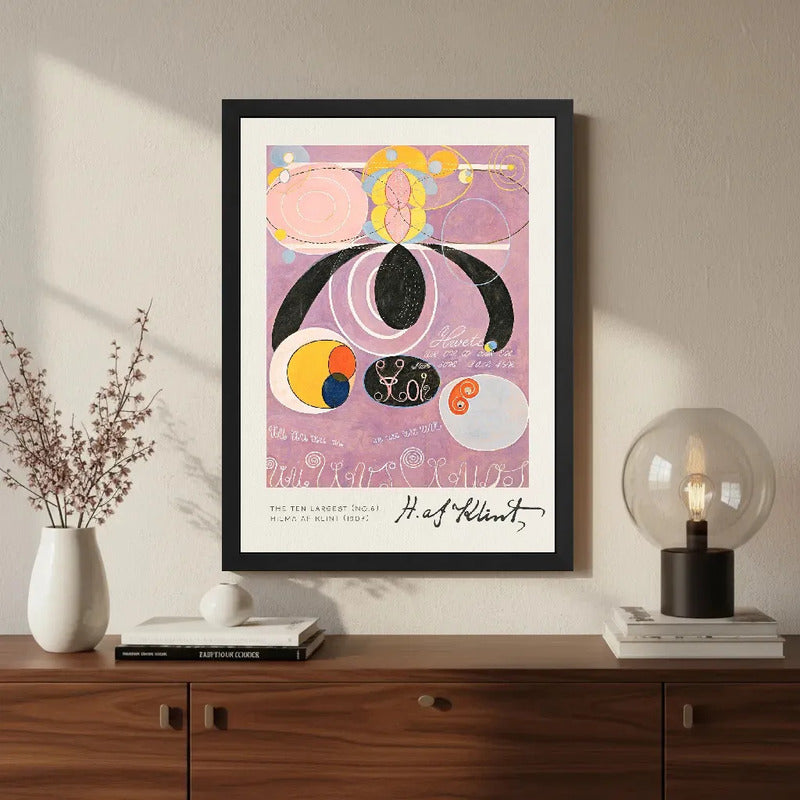 Cuadro Dormitorio Living Hilma Klint Adultez N. 6 Signature Marco Negro