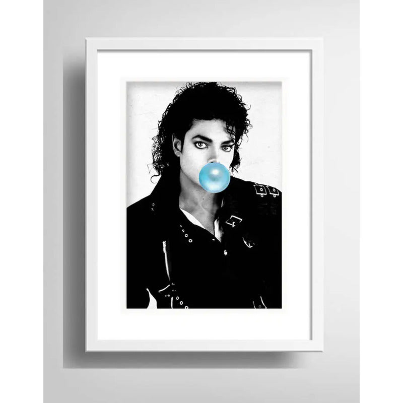Cuadro Michael Jackson Chicle Pop Art Decoracion Paspartú