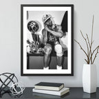 Cuadro Stephen Curry Golden State Warriors Basket Baloncesto Marco Negro