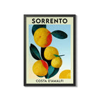 Cuadro Food Market Sorrento Costa Damalfi Plantas Decoracion Marco Negro