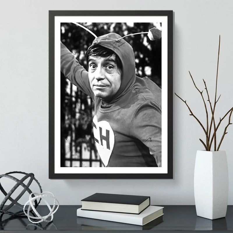 Cuadro Chapulin Colorado El Chavo Del 8 Serie Tv Retro Foto Marco Negro
