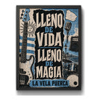 Cuadro La Vela Puerca Lleno De Vida Magia Rock Uruguay Frase Marco Negro