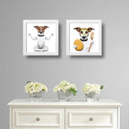 Set 2 Cuadros Perro Spa Yoga Zen Mascota Pet Arte Decoracion