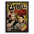 Cuadro Ca7riel & Paco Amoroso Arte Trap Pop Hip Hop Album Marco Negro