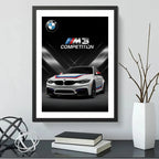 Cuadro Bmw M4 Competition Coupé Auto Modelo Decoracion Marco Negro