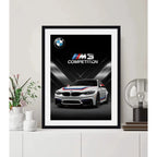 Cuadro Bmw M4 Competition Coupé Auto Modelo Decoracion Marco Negro