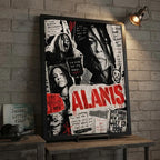 Cuadro Alanis Morissette You Oughta Know Rock Arte Vintage Marco Negro