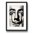 Cuadro Salvador Dali Closeup Pintor Decoracion Con Paspartú Marco Negro
