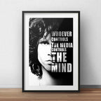 Cuadro Jim Morrison The Doors Frase Rock Decoracion Paspartú Marco Negro