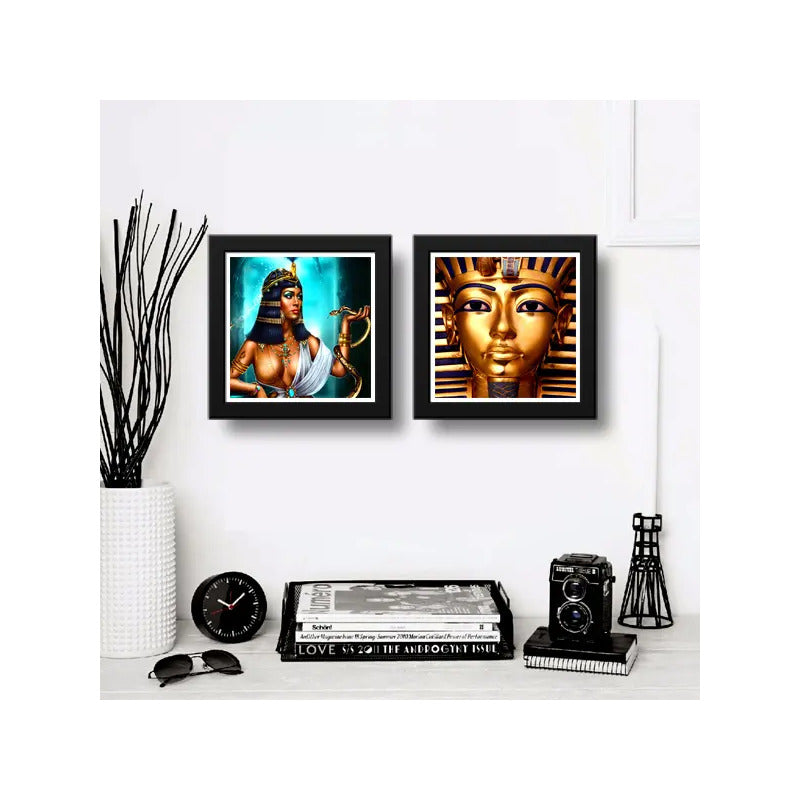 Set 2 Cuadros Egipto Cleopatra Sarcófagos Decoracion Egipcia