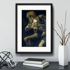 Cuadro Francisco De Goya Saturno Devorando Hijo Con Paspartú Negro