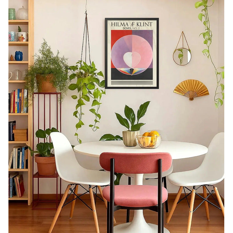 Cuadro Dormitorio Living Hilma Klint Las Palomas N. 2 Museo Marco Negro