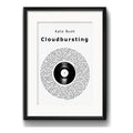 Cuadro Kate Bush Cantante Pop Ingles Decoracion Con Paspartú Letra Cloudbusting Con Marco Negro