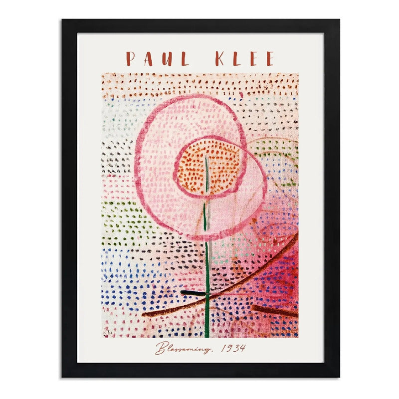 Cuadro Paul Klee Arte En Flor Exposición Decoracion Moderna Marco Negro