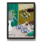 Cuadro Cocina Living Odio El Té Inglés Mate Retro Arte Marco Negro