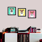 Set 3 Cuadros Perro Pop Art Colores Jack Russell Terrier Pet