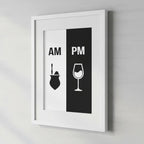 Cuadro Am Pm Mate Vino Cocina Living Decoracion Con Paspartú