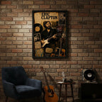 Cuadro Eric Clapton Blues Rock Guitarra Arte Vintage Marco Negro