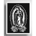 Cuadro Virgen De Guadalupe Blanco Y Negro Tattoo Decoracion