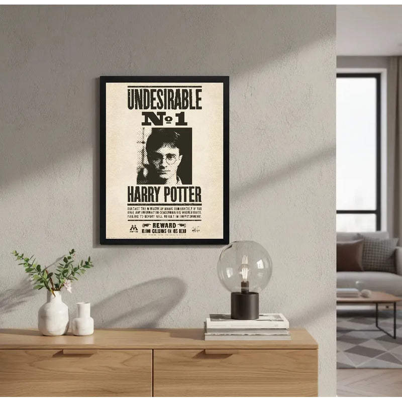 Cuadro Harry Potter Undesirable Indeseable N 1 Pelicula Arte Marco Negro