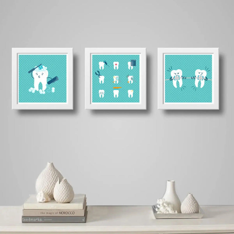 Set 3 Cuadros Clinica Dentista Odontologia Consultorio Brs2