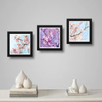 Set 3 Cuadros Sakura Flor Cerezo Japones Arte Decoracion