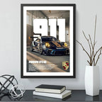 Cuadro Porsche 911 Gt3 Rs Auto Modelo Arte Decoracion Marco Negro