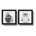 Set 2 Cuadros Gato Baño Gatito Toalla Mascota Pet Decoracion
