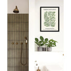 Cuadro Dormitorio Living Verde Botanico Flower Market Italia Marco Negro