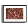 Cuadro Jackson Pollock Abstracto Brs7 53x43cm Con Paspartú Marco Negro