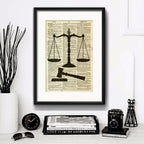 Cuadro Abogado Justicia Juez Escribano Derecho Arte Paspartú