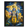 Cuadro Vishnu El Preservador Del Universo India Dios Hindu Marco Negro