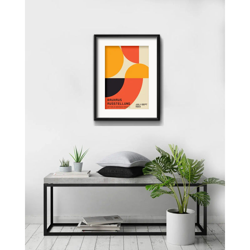 Cuadro Bauhaus Exposicion 1923 Arte Br2 53x43cm Con Paspartú Marco Negro