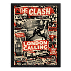 Cuadro The Clash London Calling Punk Rock Musica Decoracion Marco Negro
