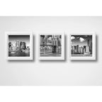 Set 3 Cuadros Boston Nueva York Chicago Skyline Decoracion