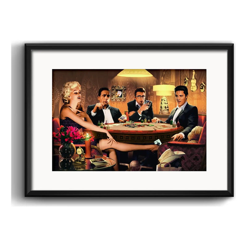 Cuadro Marilyn Monroe Elvis Presley James Dean Con Paspartú