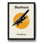 Cuadro Bauhaus Arte Objectos Formas Geometricas Colores Avión Marco Negro