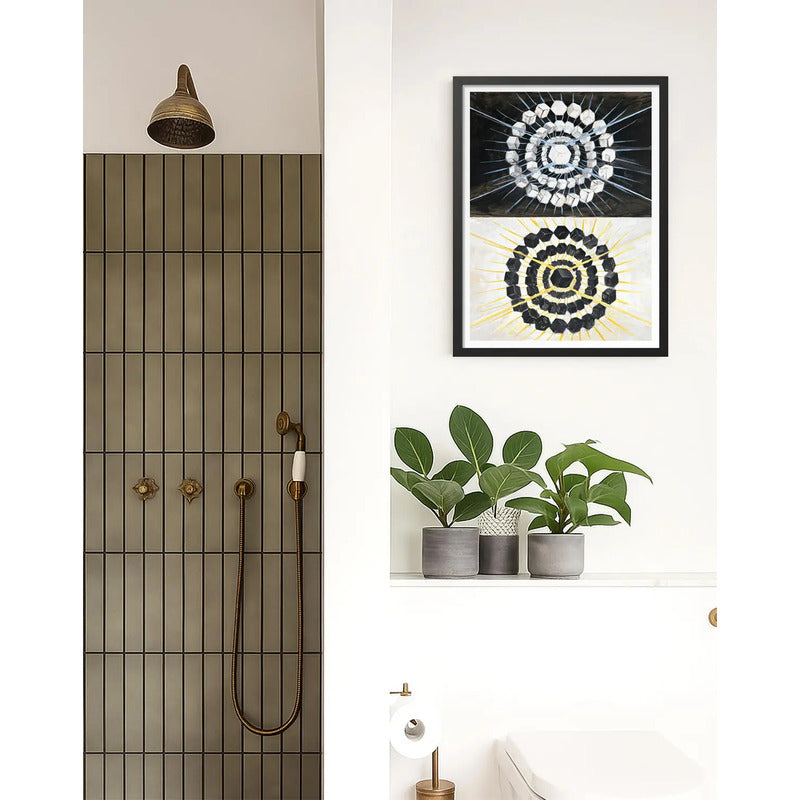 Cuadro Dormitorio Living Hilma Af Klint Arte El Cisne N. 8 Marco Negro