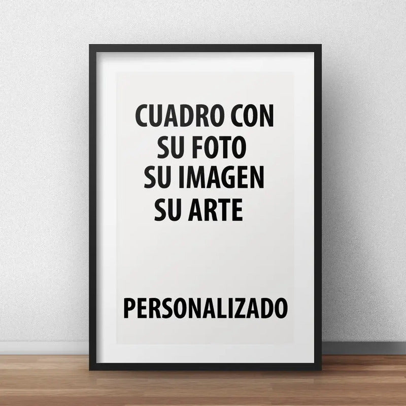 Cuadro Personalizado Con Su Foto Imagen Arte Con Paspartu Marco Negro