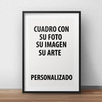 Cuadro Personalizado Con Su Foto Imagen Arte Con Paspartu Marco Negro