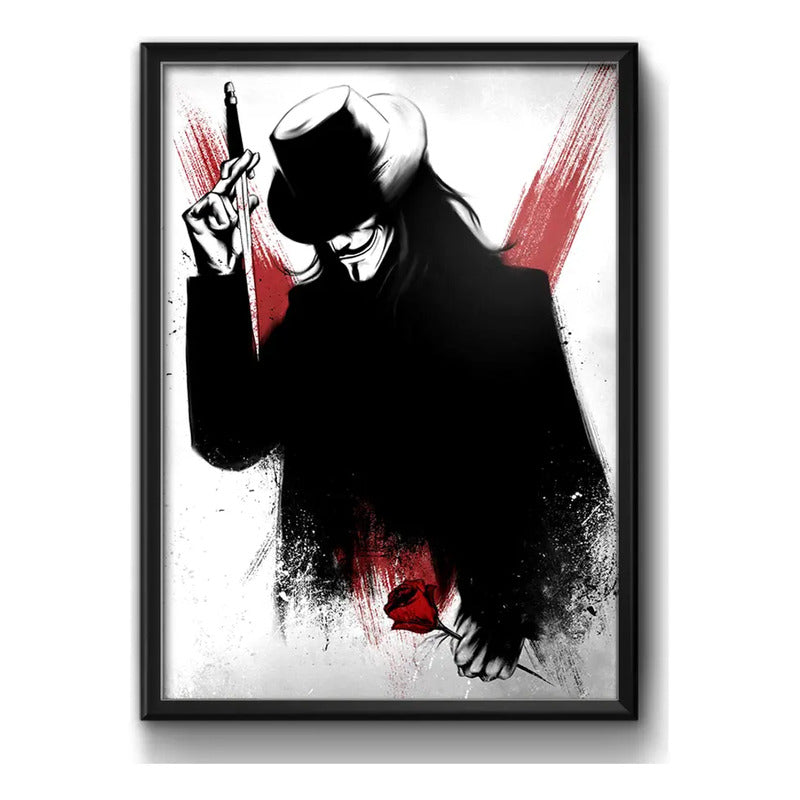 Cuadro V De Vendetta Art Pelicula Comics Cine Decoracion