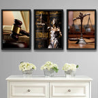 Set 3 Cuadros Abogado Diosa De La Justicia Juez Decoracion